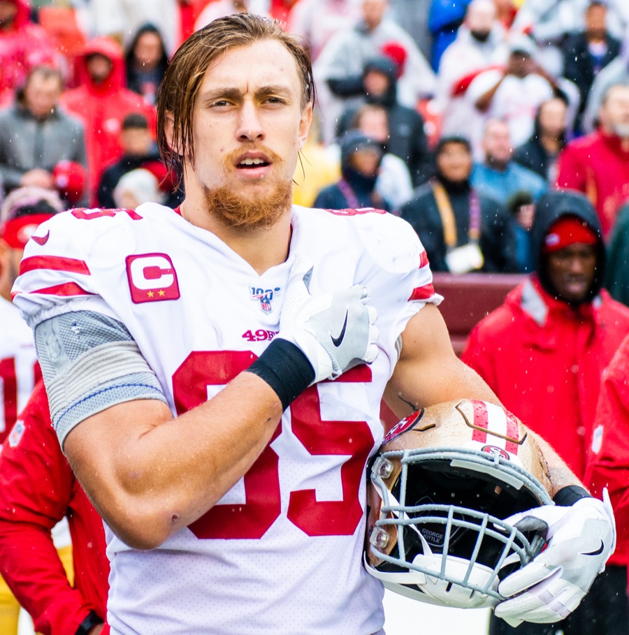 George Kittle Started And Played 30 Snaps. Luke Farrell Did Not Start And Played 46.