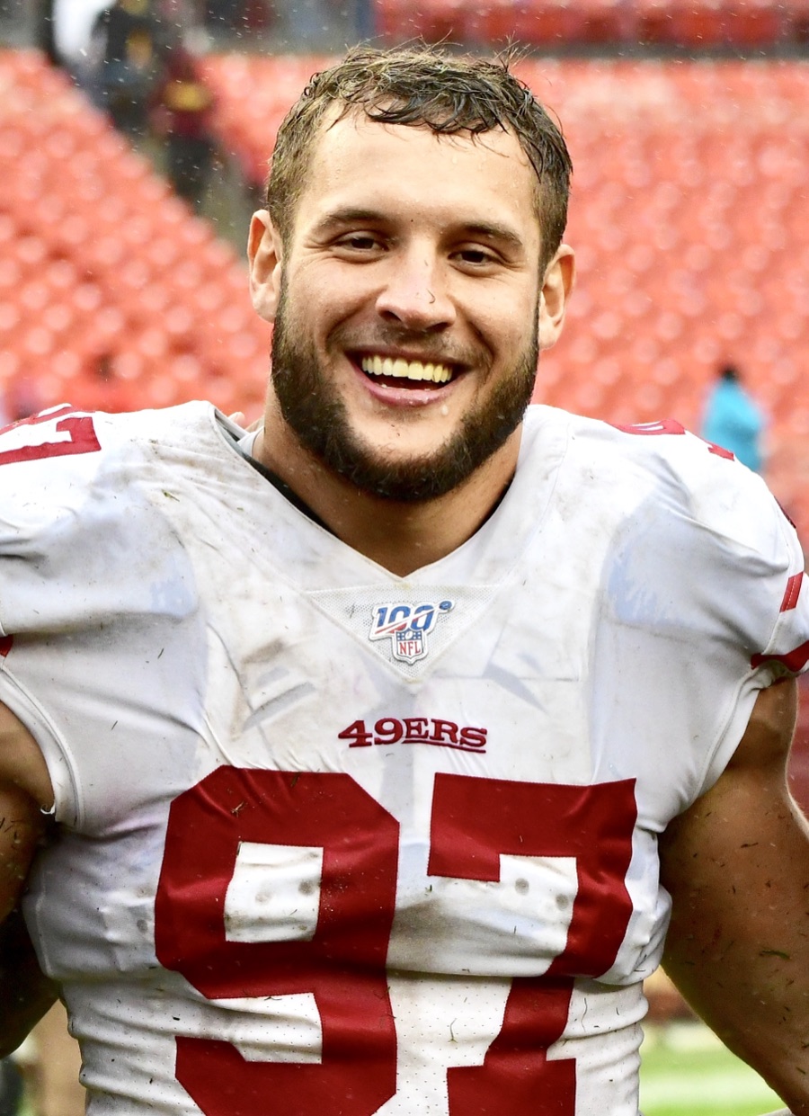 San Francisco won by 20 without a sack. Miami gave up five.