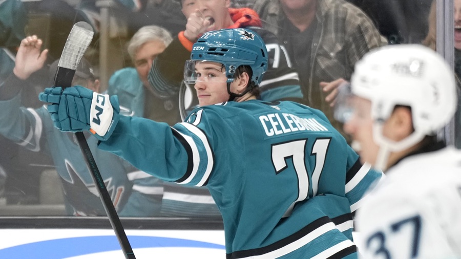 Celebrini scored 45 goals on 31.8 expected, and San Jose is betting on the gap