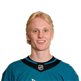 Max Heise, headshot in a San Jose Sharks sweater, from the league's 2026-27 player images.